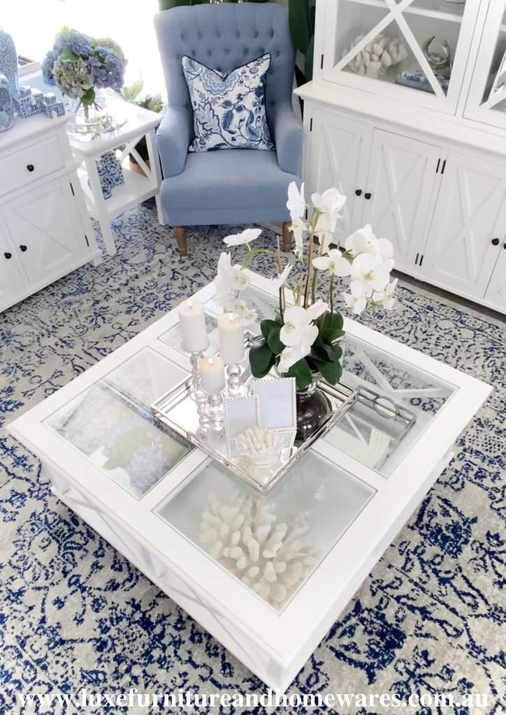 Hamptons Navy Floor Rug