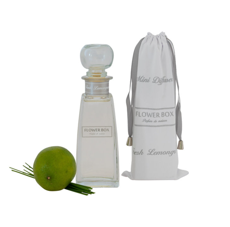Flower Box Home Fragrance Fresh Lemongrass - 100ml Mini Diffuser