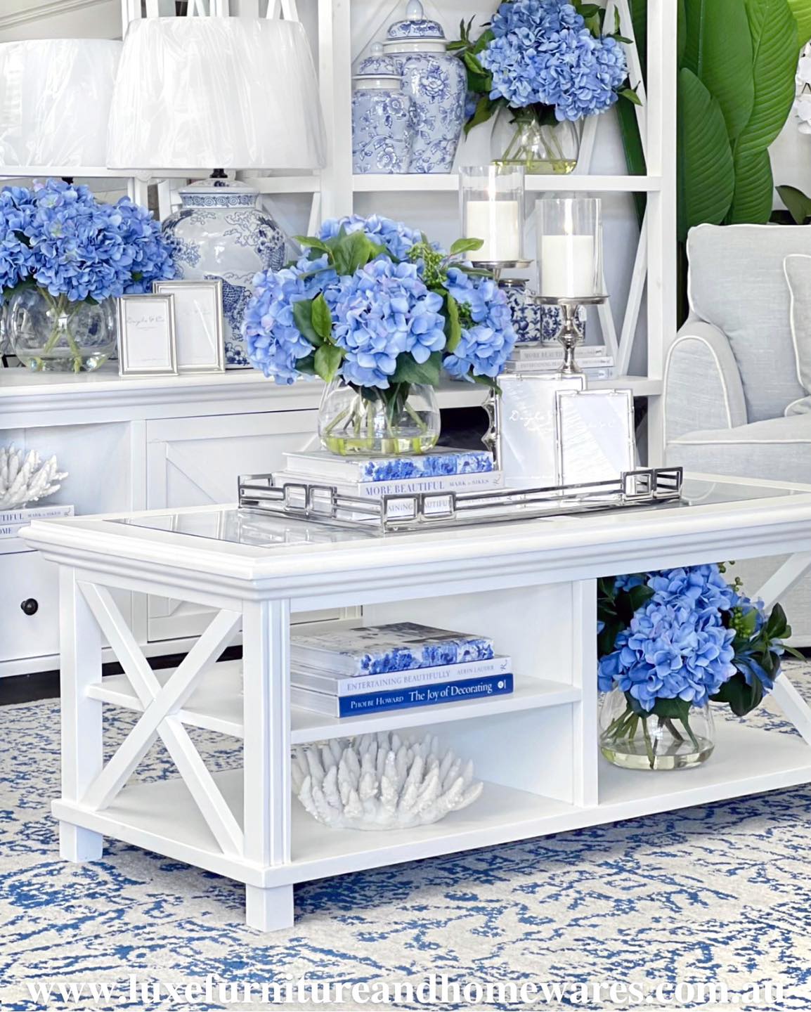 Newport Rectangle Coffee Table In White