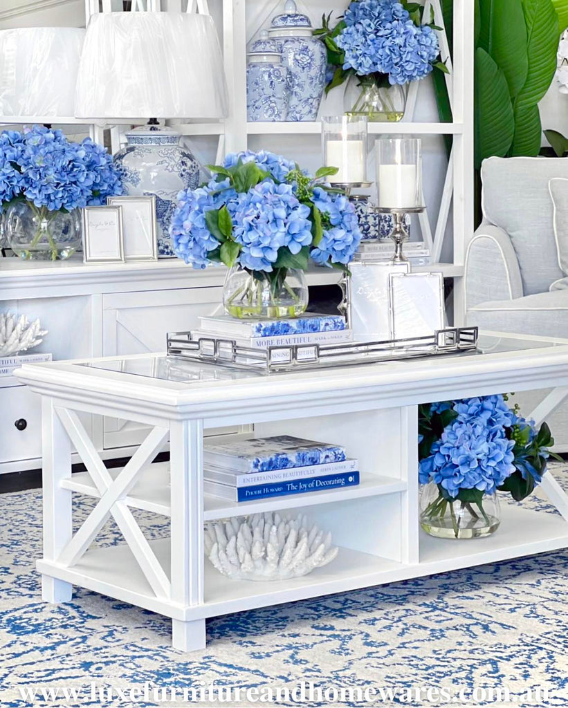 Newport Rectangle Coffee Table In White - PREORDER