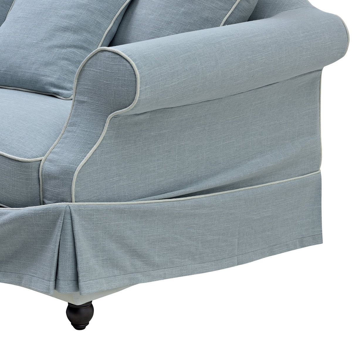 Lexington Three Seater Sofa In Pale Blue
