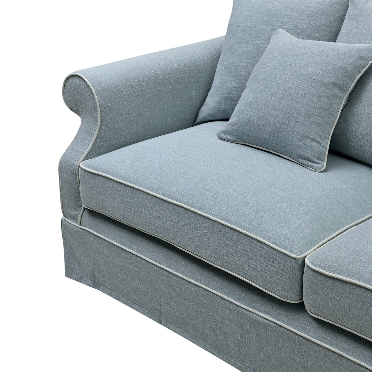 Lexington Three Seater Sofa In Pale Blue