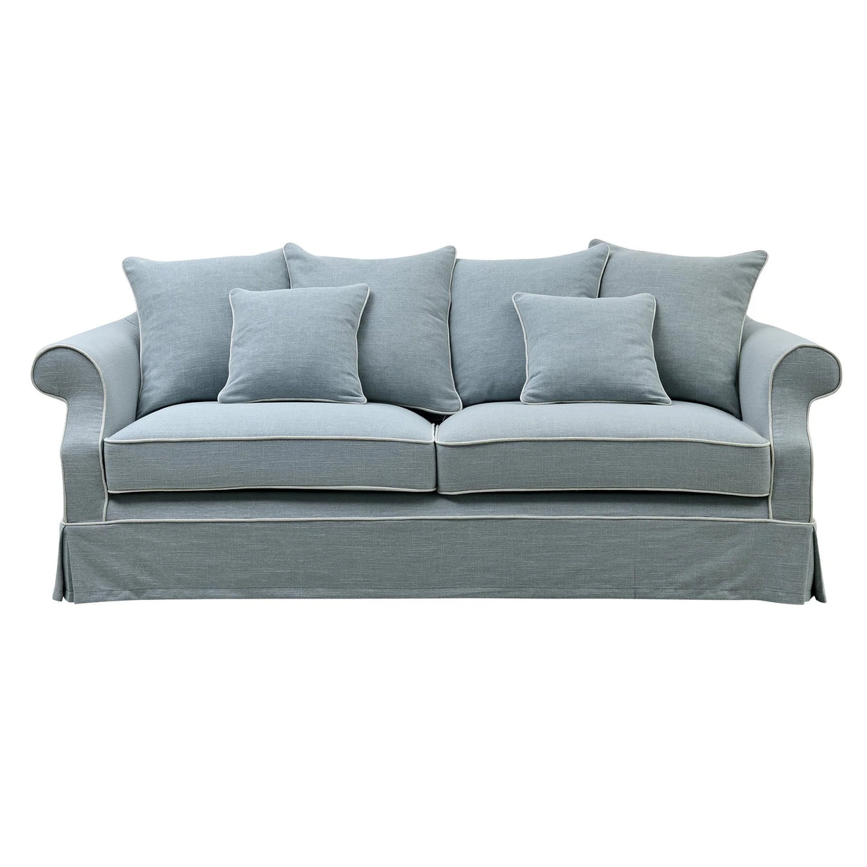Lexington Three Seater Sofa In Pale Blue