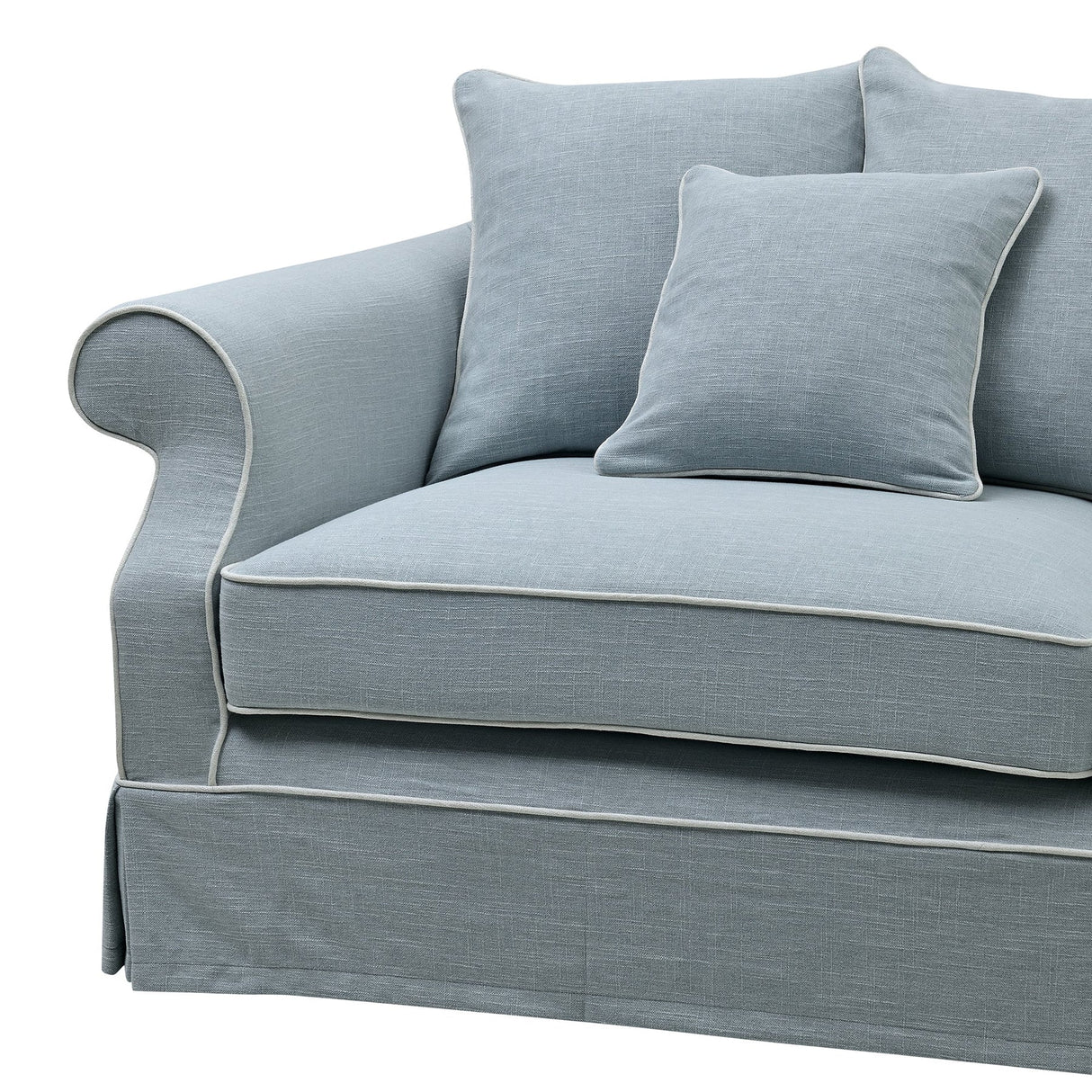 Lexington Three Seater Sofa In Pale Blue