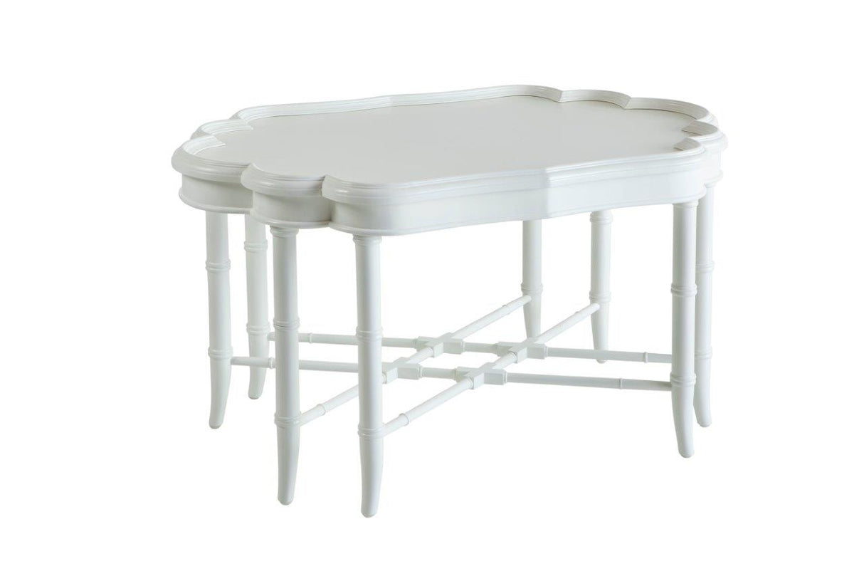 Maine Petite Bamboo Coffee Table In White