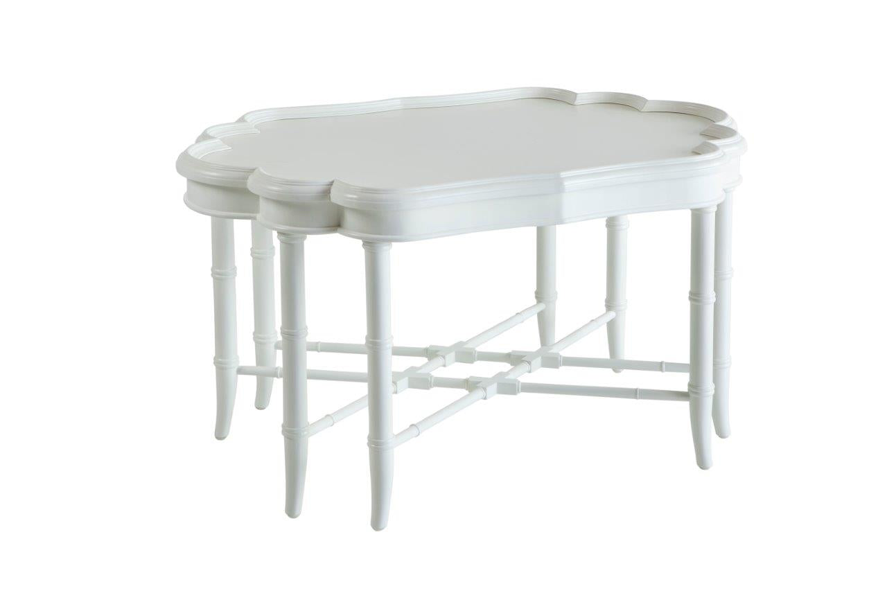 Maine Petite Bamboo Coffee Table In White
