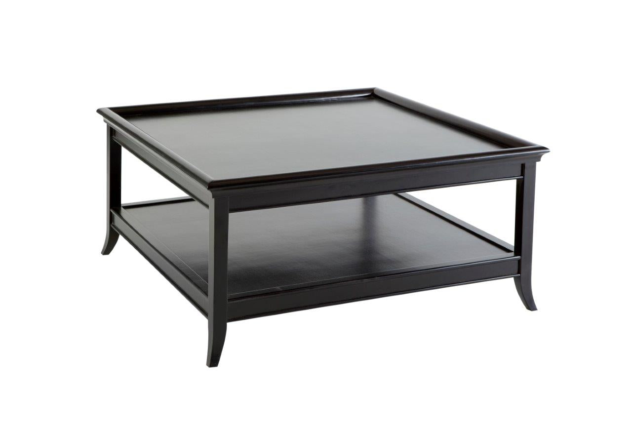 Bayview Solid Top Square Coffee Table In Black