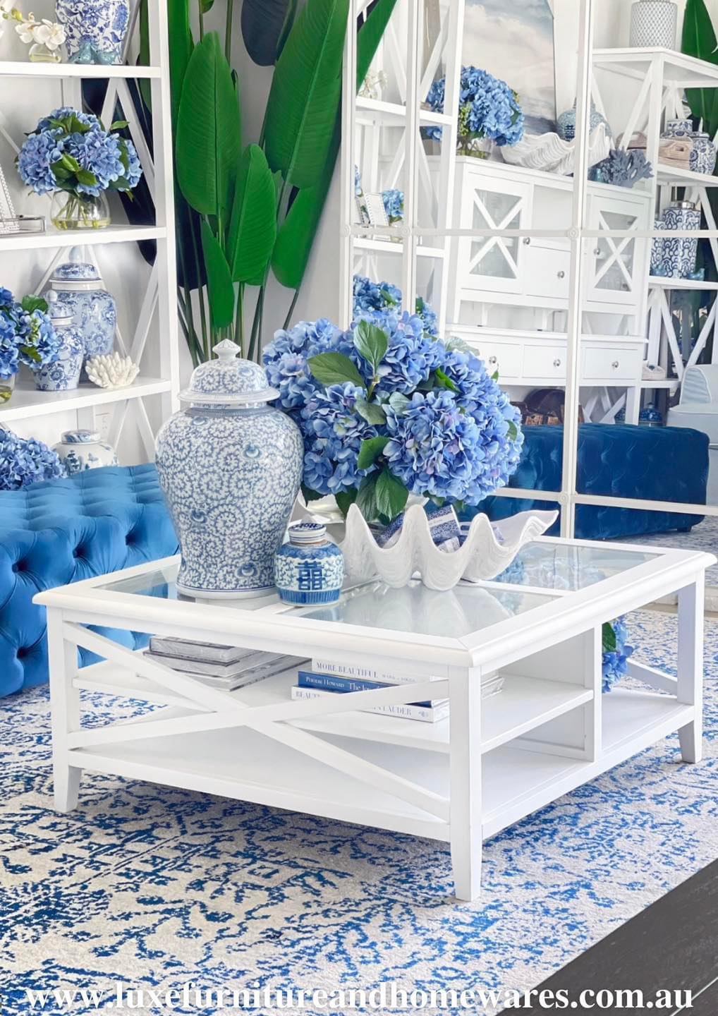 South Hampton Square Coffee Table In White