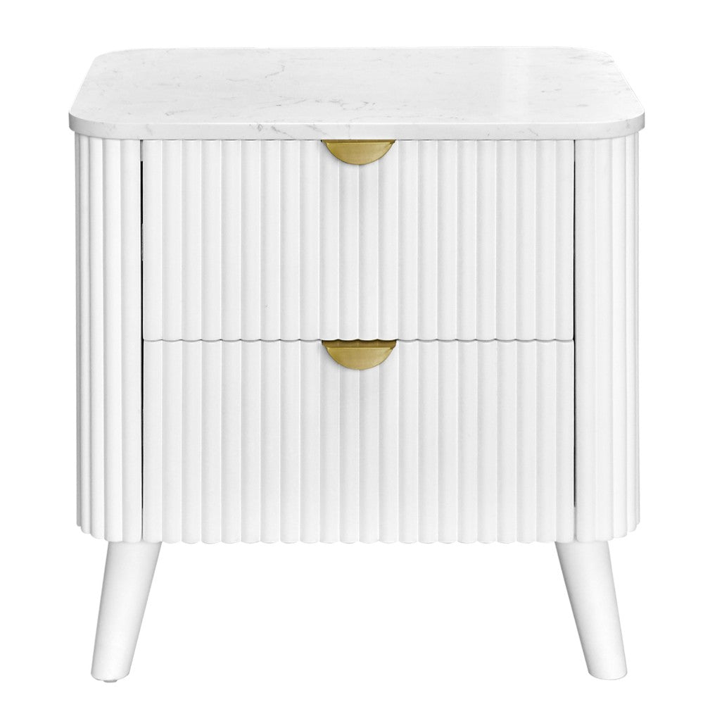 Monaco Bedside Table in White