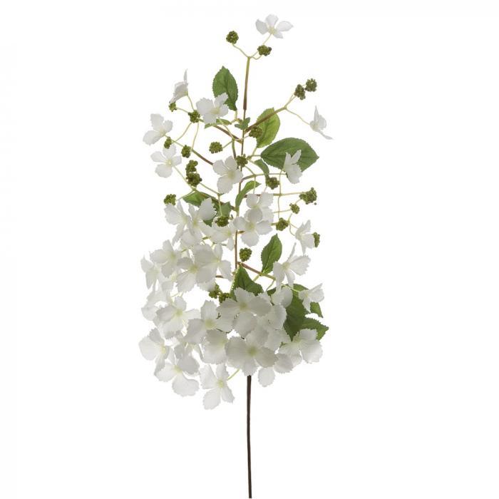 Set of Five Hydrangea Wild Spray In White