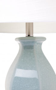 Long Island Duck Egg Blue Lamp with White Shade
