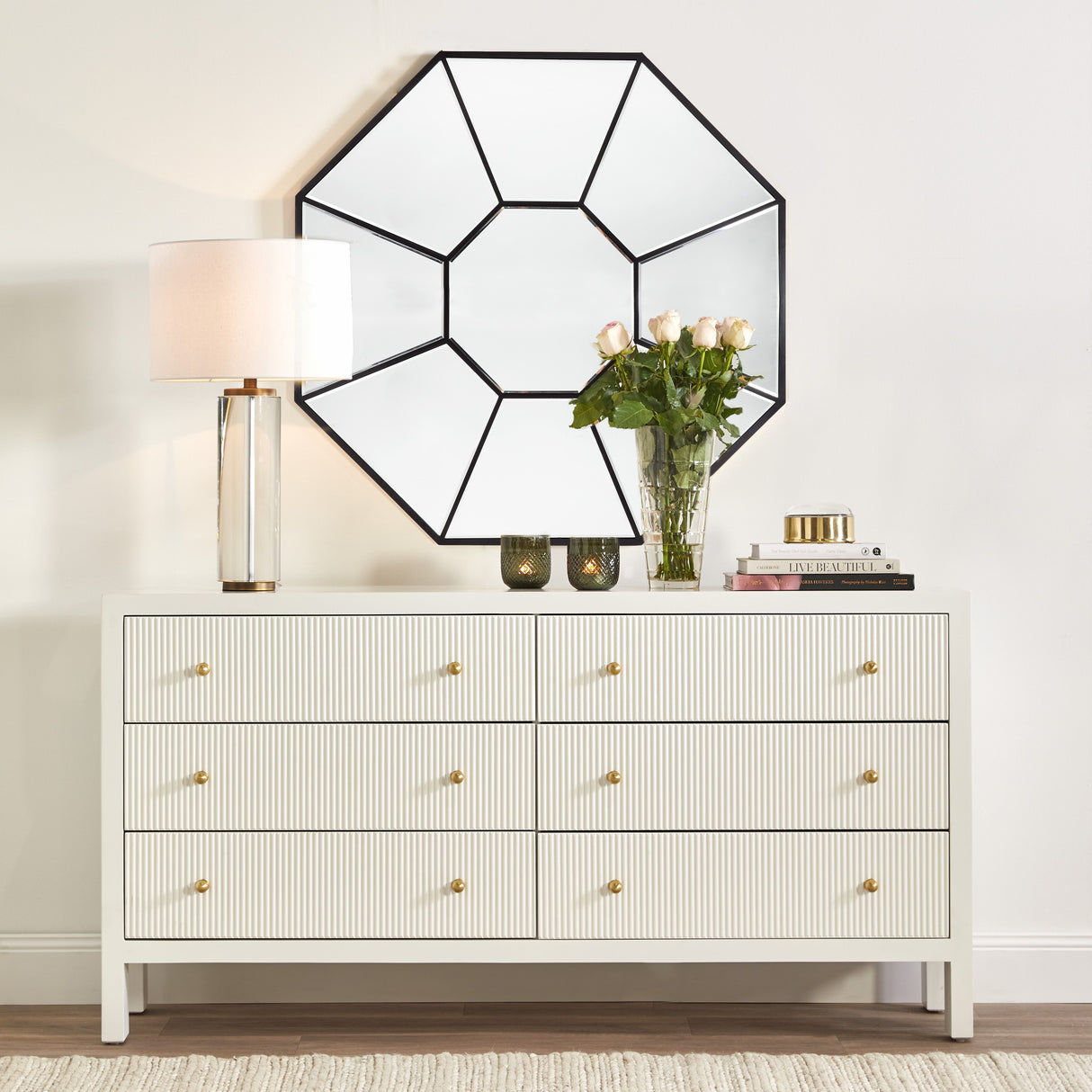 Ex-Display Classic Black Octagonal Mirror