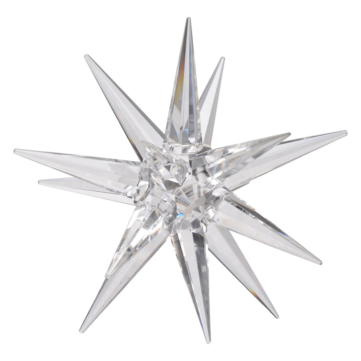 Diamond Cut Glass Star Sculpture