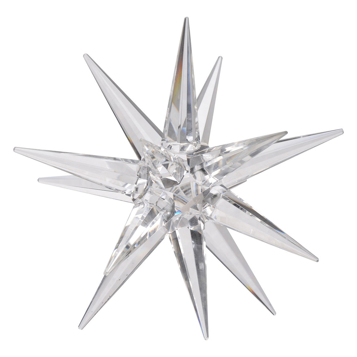 Diamond Cut Glass Star Sculpture