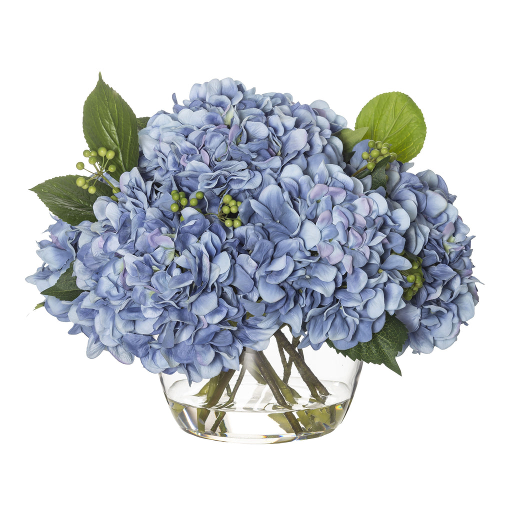 Elegant Hydrangea Berry Bowl In Blue - SAVE 30% OFF!