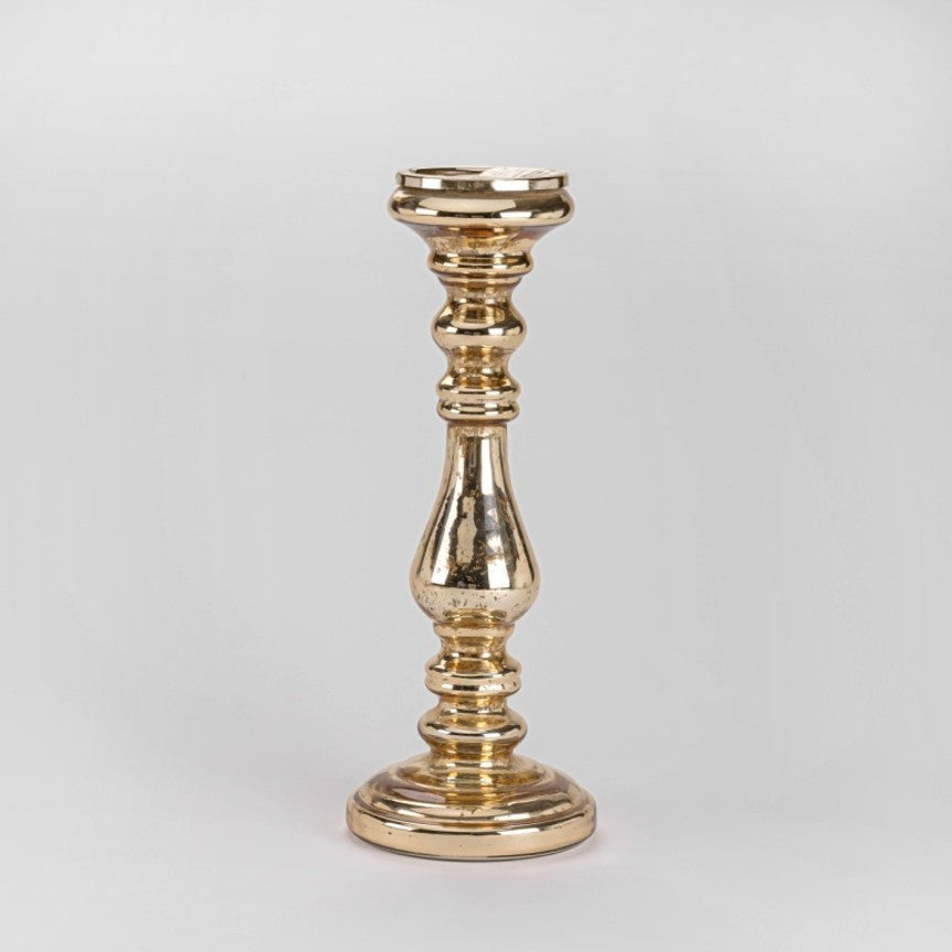 Pair Of Gold Round Based Candlesticks