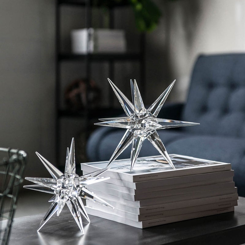 Diamond Cut Glass Star Sculpture