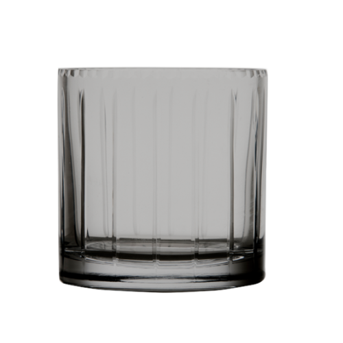 Black European Crystal Cylinder Vase