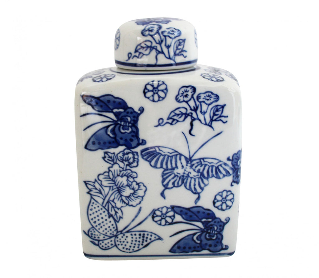 Blue & White Butterfly Jar - SAVE 35% OFF!