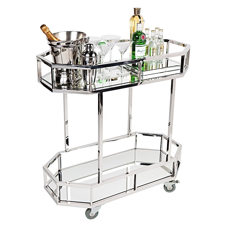 Ex-Display Manhattan Mirrored Bar Cart