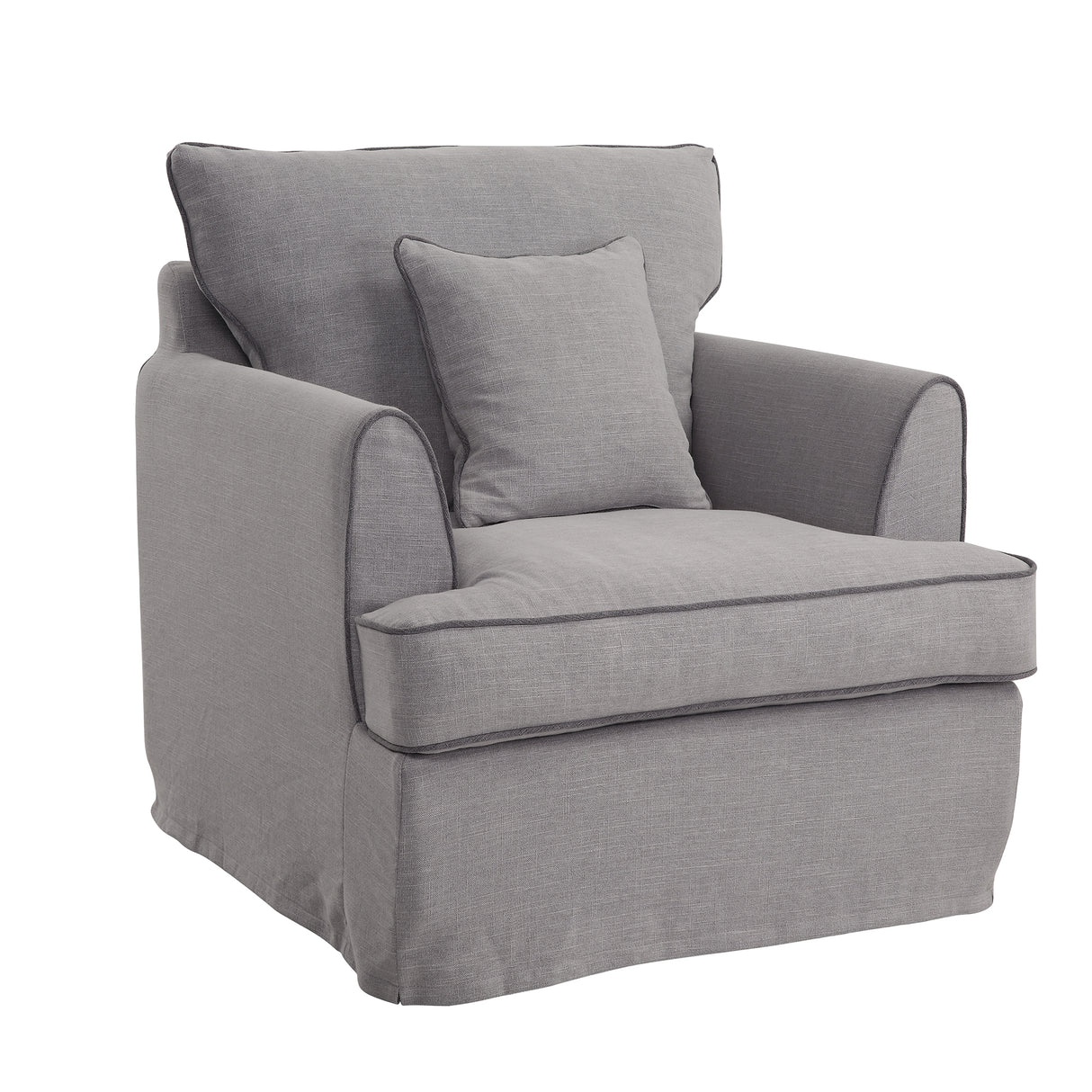 Pale Grey 1.5 Seater Armchair