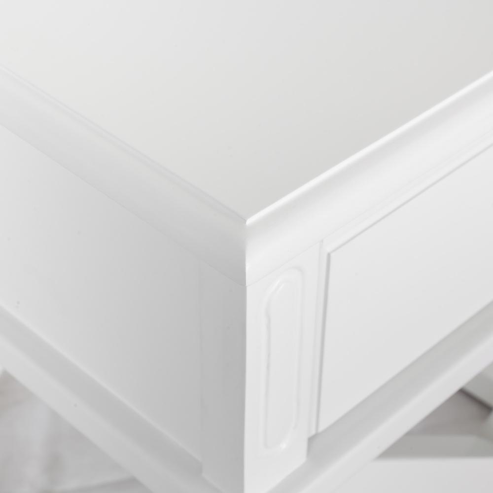 Newport Cross Leg Side Table In White