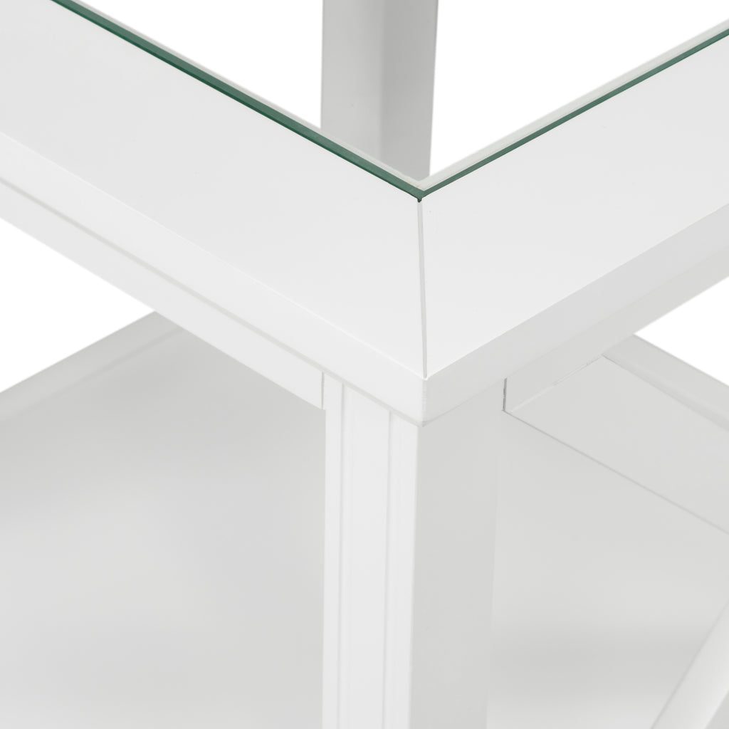 Newport Glass Top Side Table
