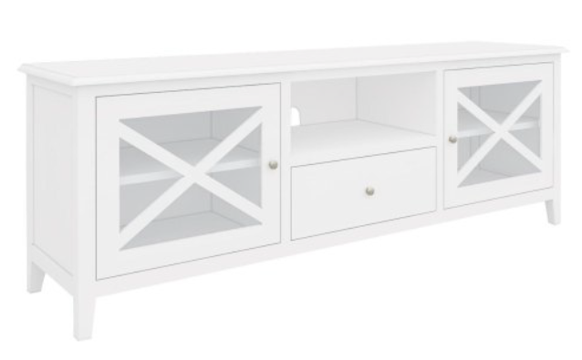 South Hampton Entertainment Unit In White 210cm