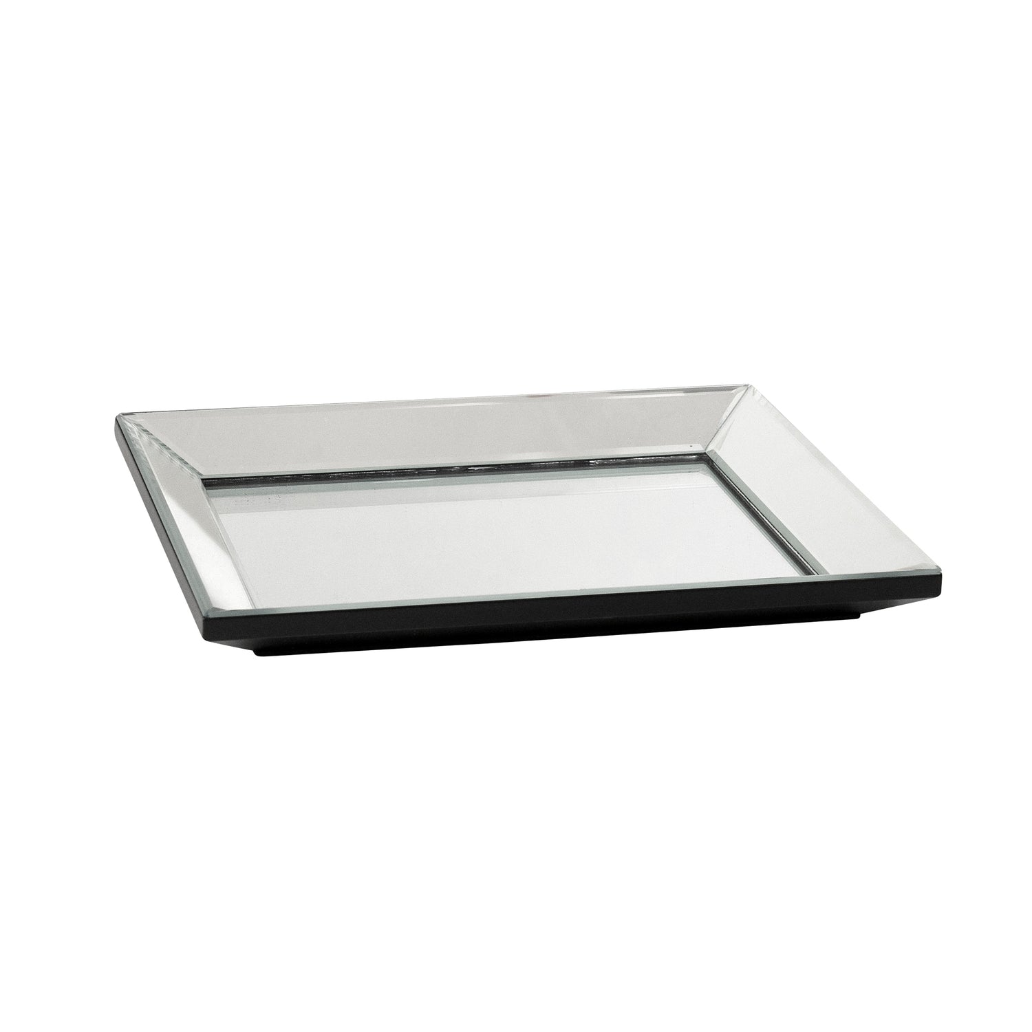 Medium Lush Silver Deep Mirror Rectangular Tray