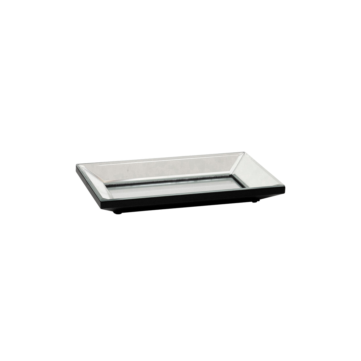 Mini Lush Silver Deep Mirror Rectangular Tray