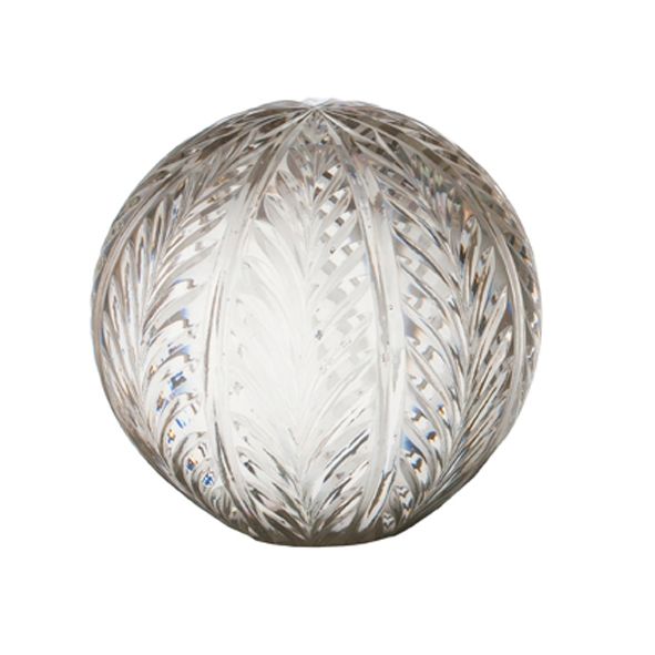 Set of Three Vine Glass Cut Spheres