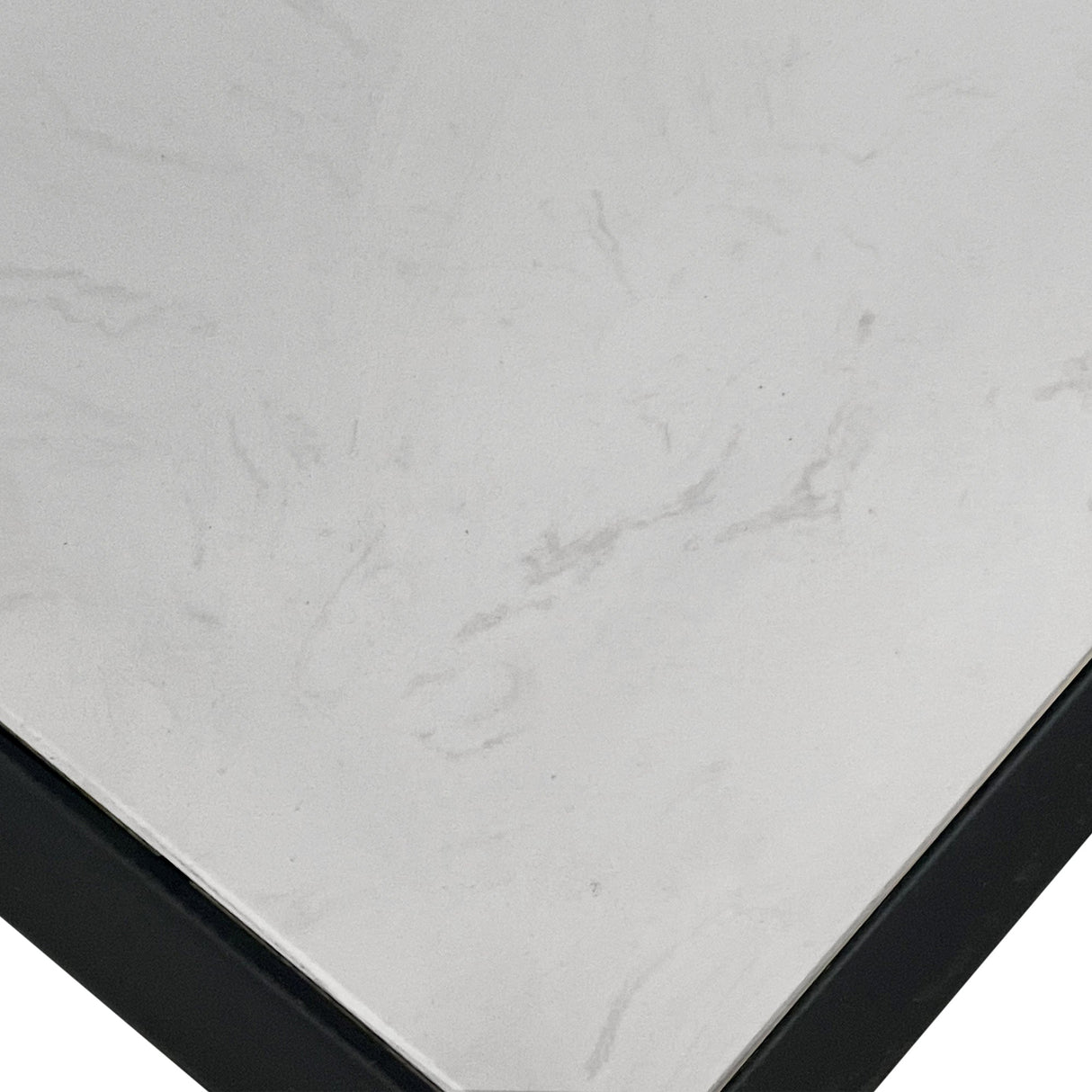 Ex-Display Square Marble & Glass Side Table