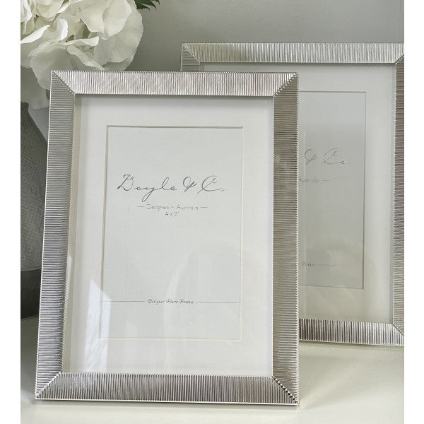 Silver Ridged Photo Frames