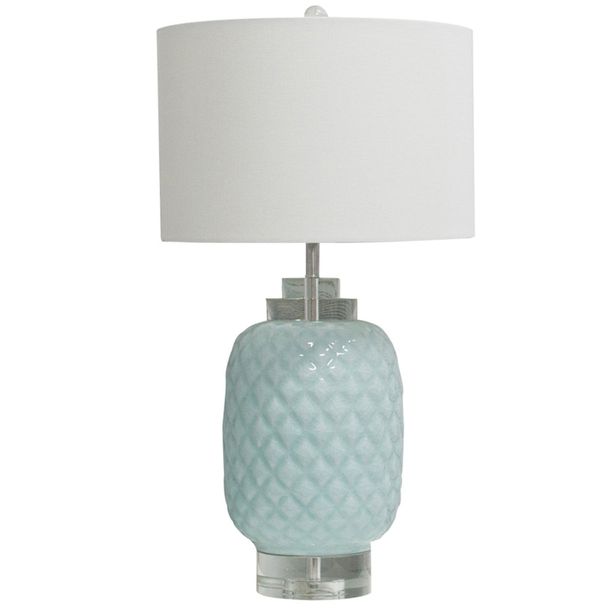 Ex-Display Duck Egg Pineapple Lamp with White Shade