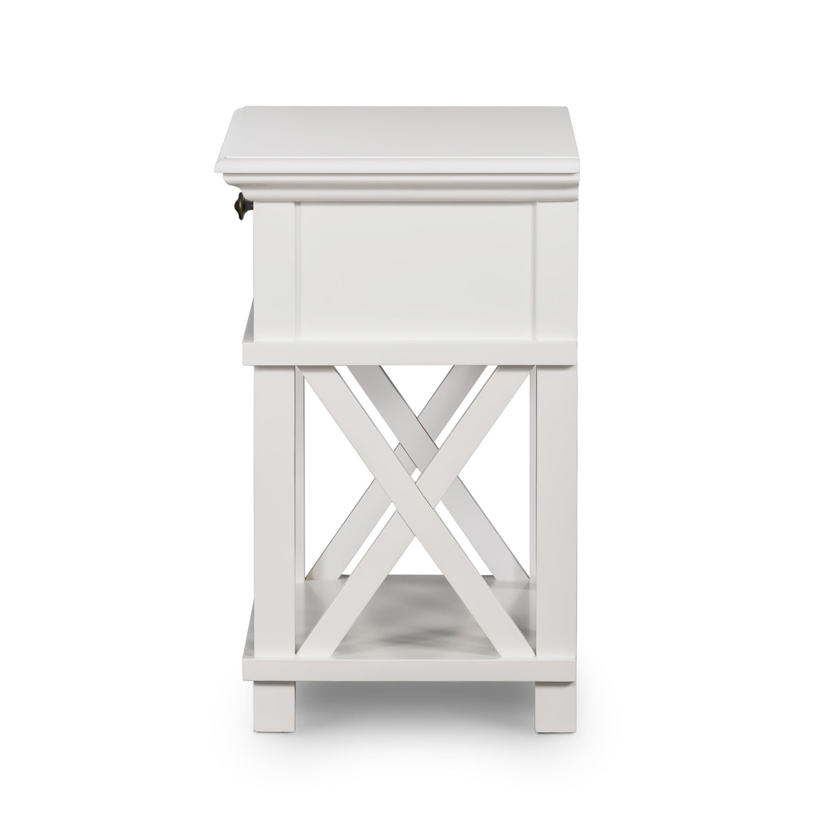 Long Island Bed Side Table In White