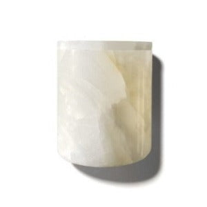 Ex-Display Box Luxury White Onyx Candle Holder With 1 x Rosa 1928 Candle Refill