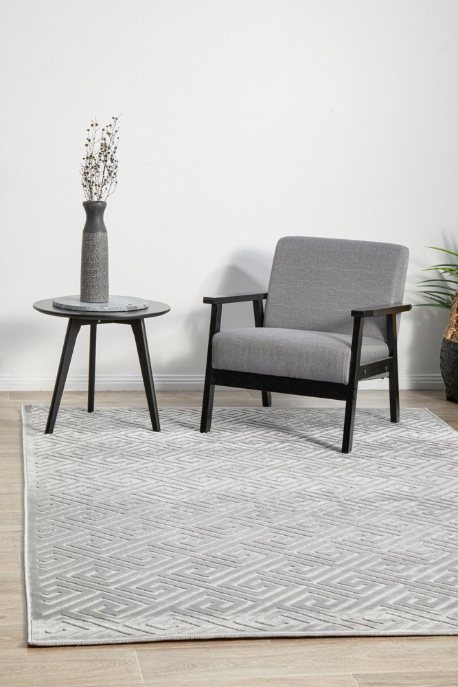 New York Rug In Silver