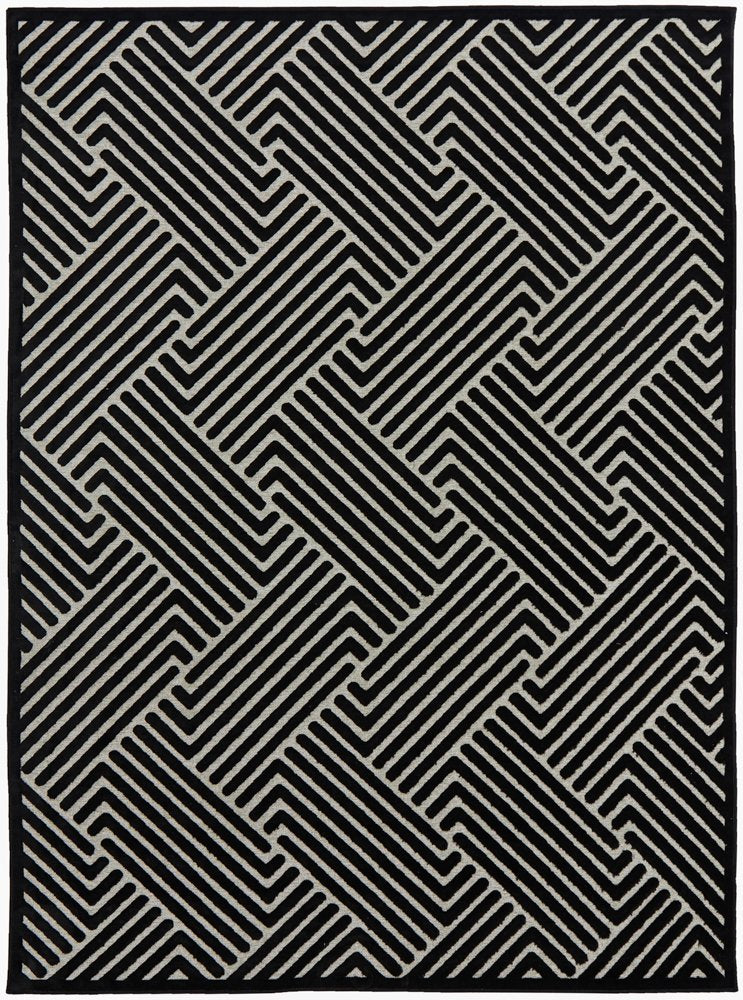 Manhattan Rug In Black Stripe