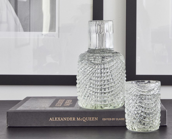 Curve Cut Water Carafe With Tumbler