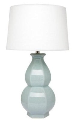 Long Island Duck Egg Blue Lamp with White Shade