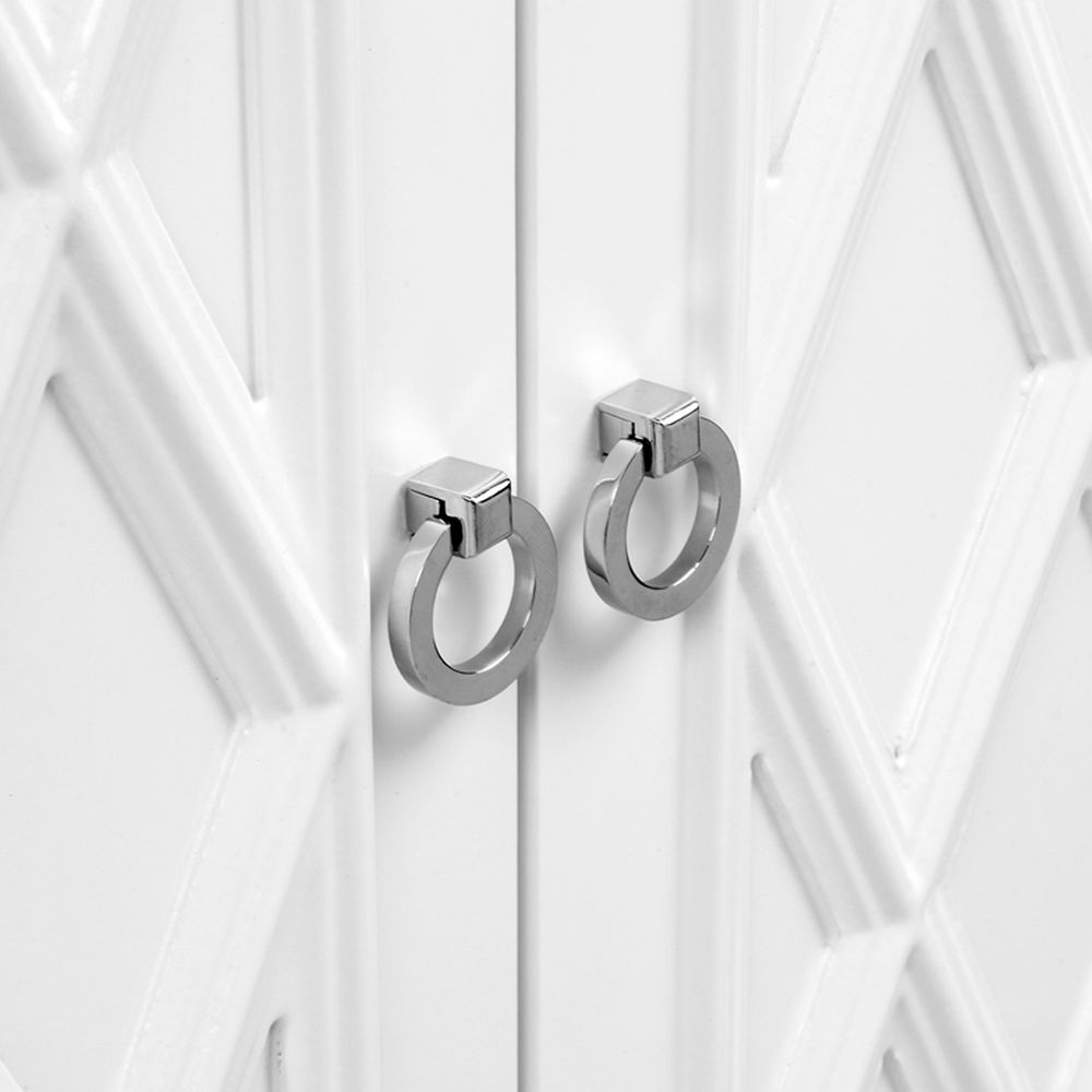 White Diamond Four Door Buffet Cabinet