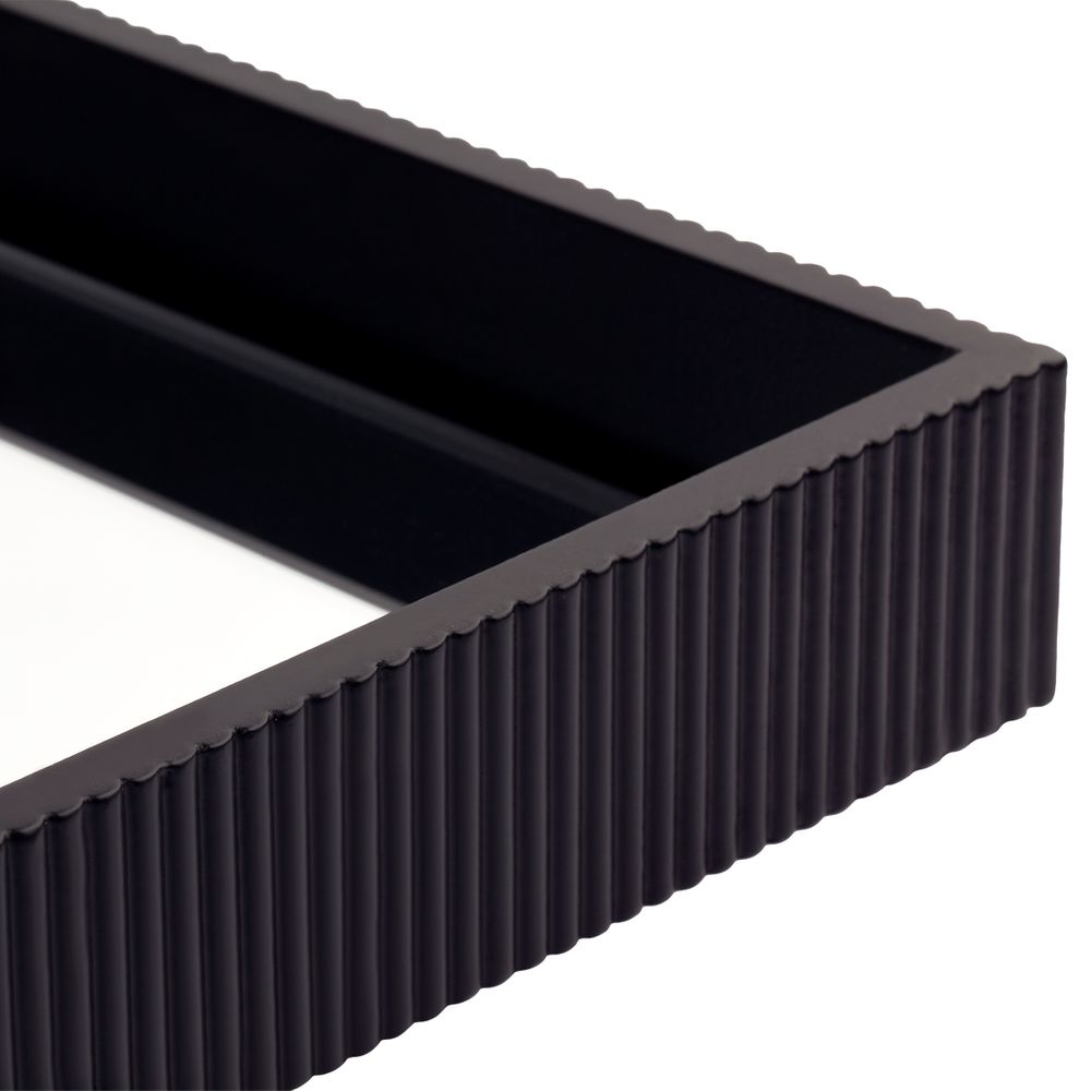Luxe Black Square Mirrored Tray