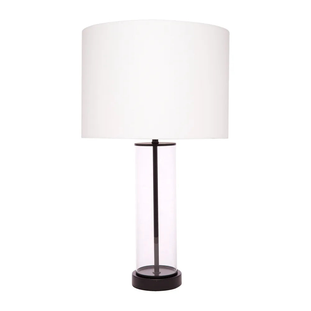 Madison Black Table Lamp with White Shade