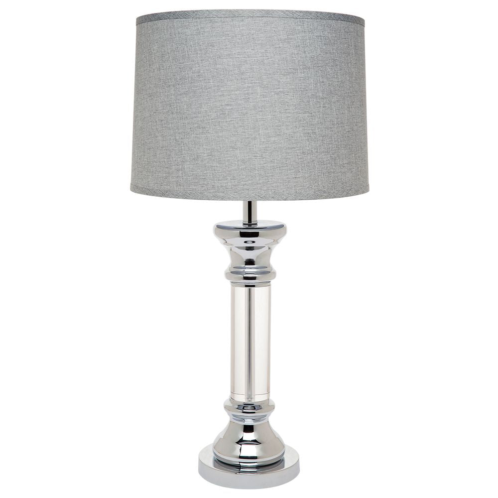 Manhattan Lamp with Grey Linen Shade