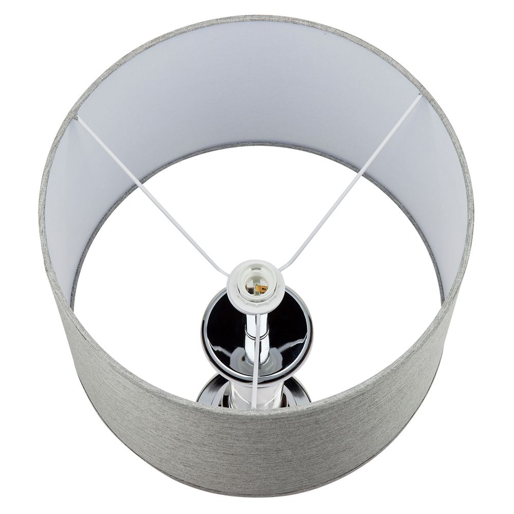 Manhattan Lamp with Grey Linen Shade