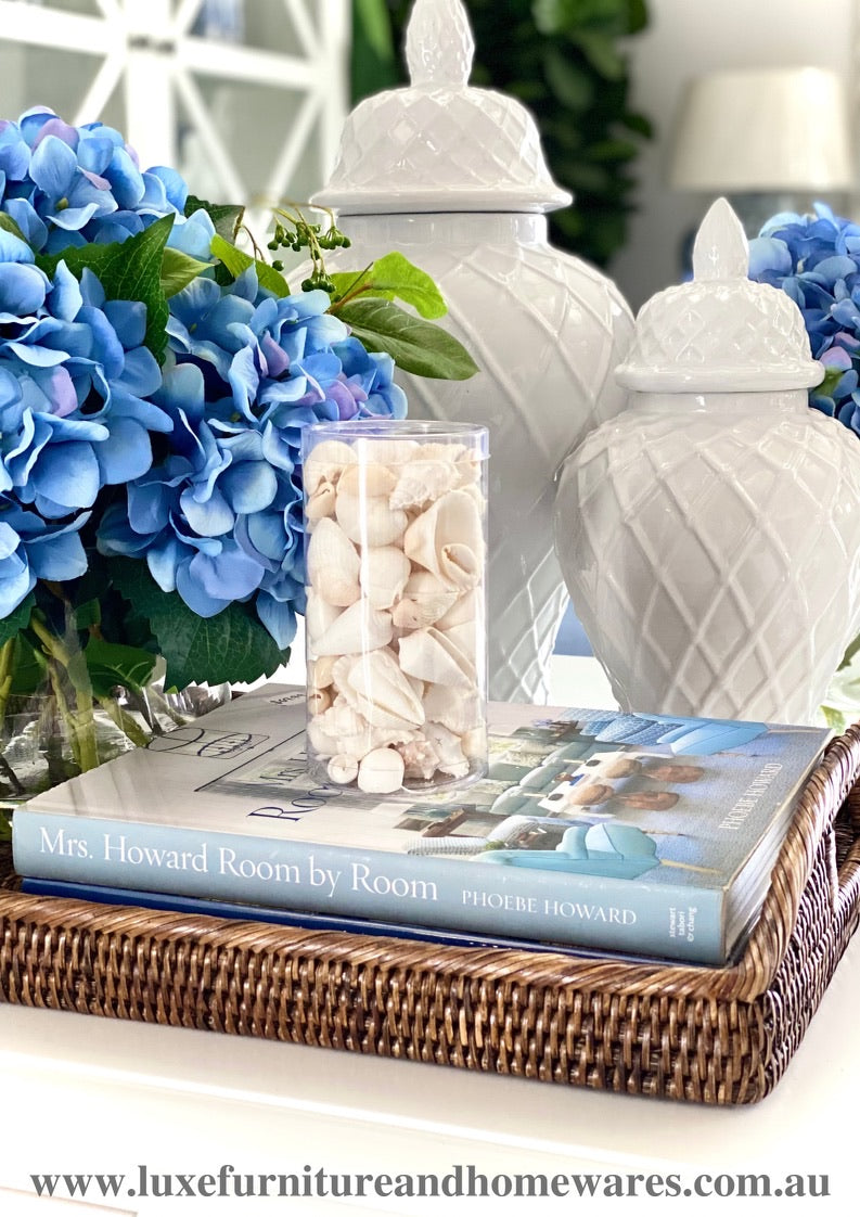 Mini Shell Cylinder In White