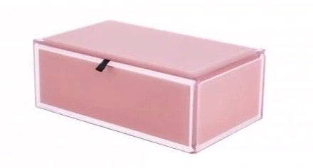 Blush Pink Glass Jewellery Box