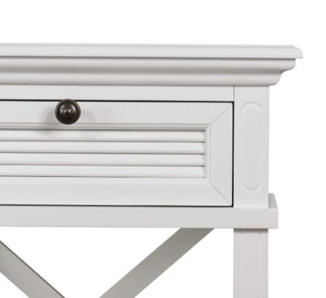 Long Island Bed Side Table In White