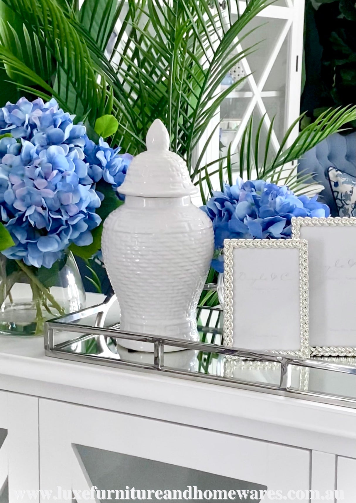 Small White Textured Ceramic Ginger Jar