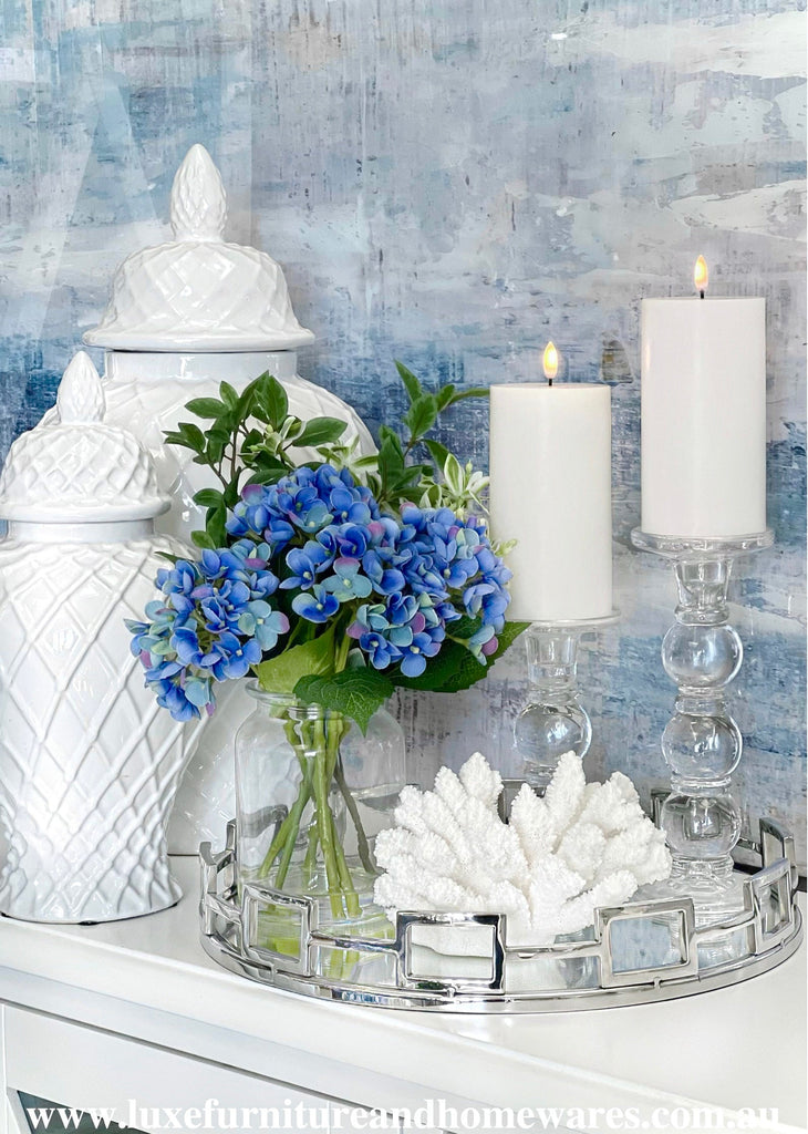 Silver Hudson Round Mirrored Tray - SAVE 30% OFF!